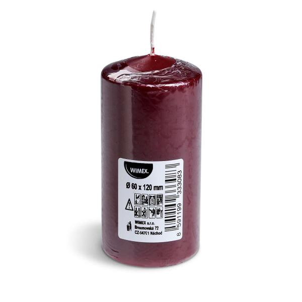 Stumpenkerze bordeaux Ø60 x 120 mm [1 St.]