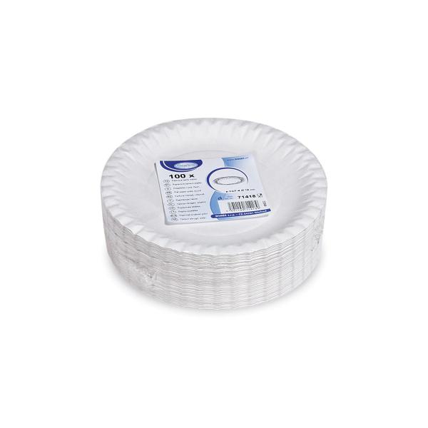 Pappteller (FSC Recycled) weiß Ø18cm [100 St.]