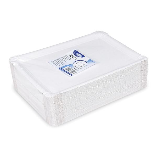 Pappteller (PAP-Recy) weiß 19 x 27 cm [100 St.]
