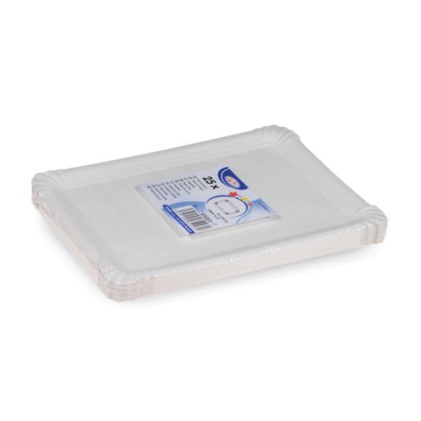 Pappteller (PAP-Recy) weiß 16 x 23 cm [25 St.]