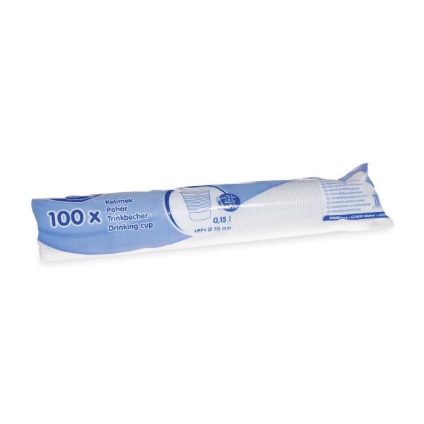 Trinkbecher (PP) weiß Ø70mm 150ml [100 St.]
