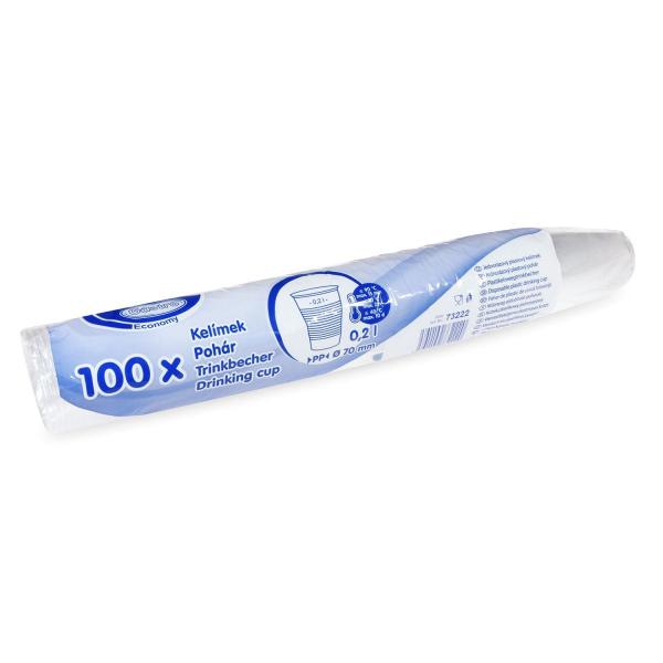 Trinkbecher (PP) ECONOMY klar Ø70mm 0,2L [100 St.]