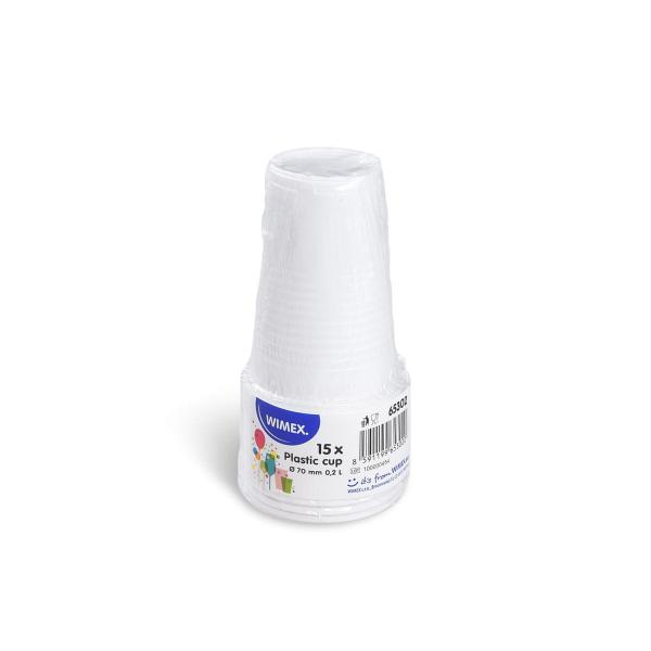 Trinkbecher (PP) weiß Ø70mm 0,2L [15 St.]