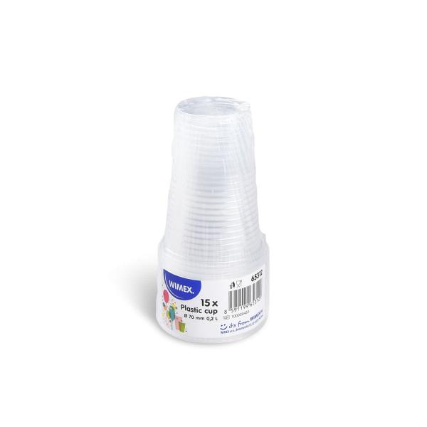 Trinkbecher (PP) klar Ø70mm 0,2L [15 St.]