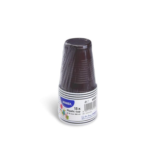 Kaffeebecher (PP) braun/weiß Ø70mm 180ml [15 St.]