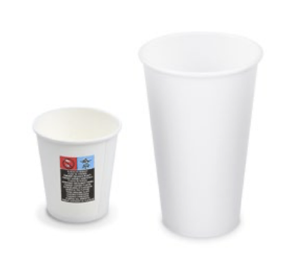 Pappbecher wei&szlig; &Oslash;90mm 420ml `L: 0,3L/12oz` [50 St.]