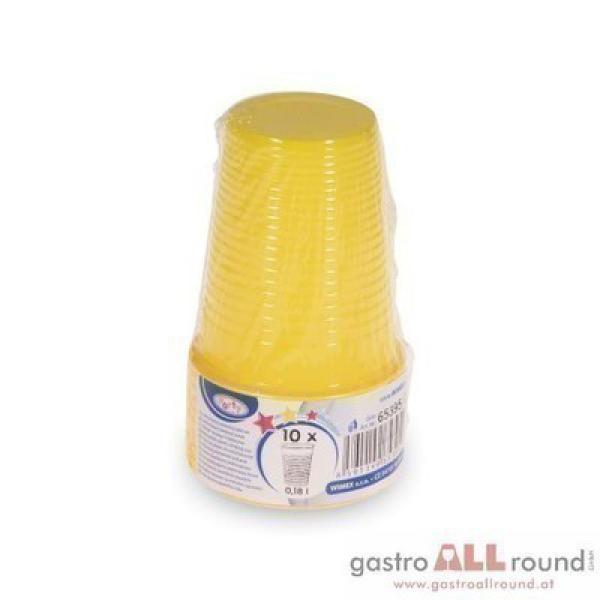 Trinkbecher gelb 0,18 l (PS)