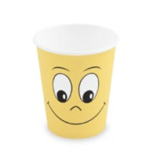 Pappbecher Smile Ø80mm 280ml `M: 0,2L/8oz` [10 St.]