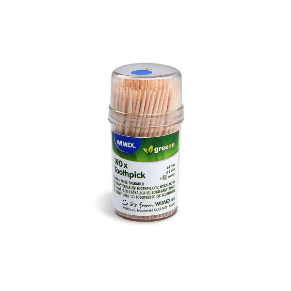 Zahnstocher (aus Holz FSC 100%) Ø2 x 65 mm im Behälter [190 St.]