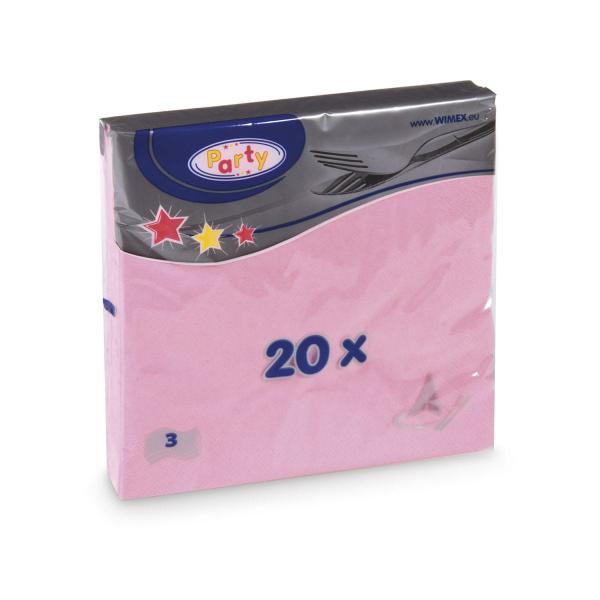Serviette (PAP FSC Mix) 3-lagig rosa 33 x 33 cm [20 St.]