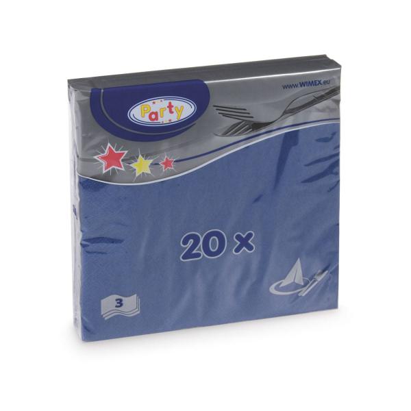Serviette (PAP FSC Mix) 3-lagig dunkelblau 33 x 33 cm [20 St.]