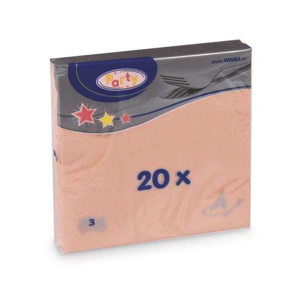 Serviette (PAP FSC Mix) 3-lagig apricot 33 x 33 cm [20 St.]
