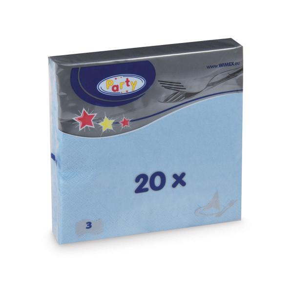 Serviette (PAP FSC Mix) 3-lagig hellblau 33 x 33 cm [20 St.]