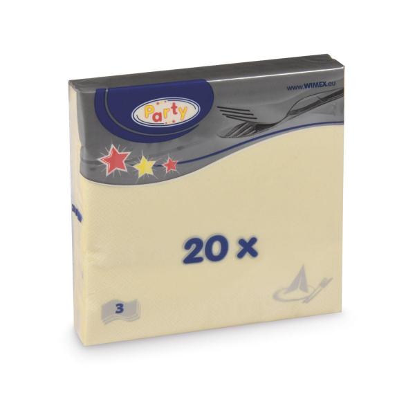 Serviette (PAP FSC Mix) 3-lagig champagner 33 x 33 cm [20 St.]