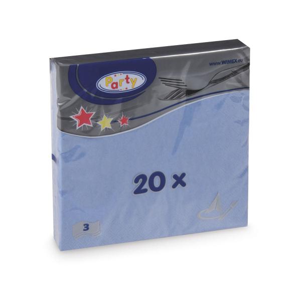 Serviette (PAP FSC Mix) 3-lagig himmelblau 33 x 33 cm [20 St.]