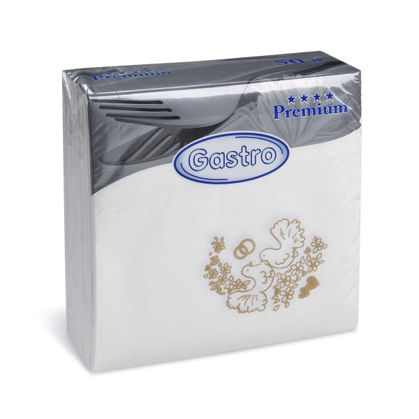 Serviette PREMIUM Hochzeit 40 x 40 cm [50 St.]