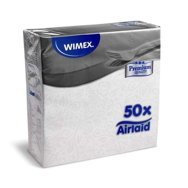 Serviette PREMIUM Dekor-R weiß 40 x 40 cm [50 St.]