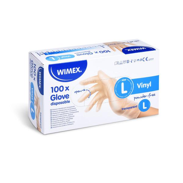 Handschuh (Vinyl) ungepudert transparent `L` [100 St.]
