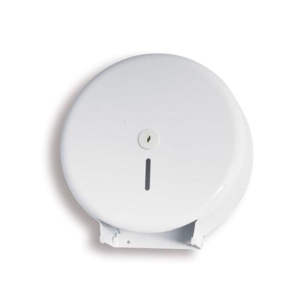 Spender (aus Metall) weiß für Toilettenpapier ≤Ø28cm [1 St.]