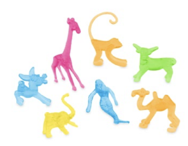 Glasmerker (PS) gemischt 7 Tiere 30-50mm [100 St.]