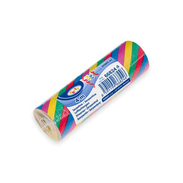 Luftschlange (PAP) sortierte Motive 7mm x 4m [1 Rolle]