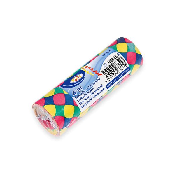 Luftschlange (PAP) beidseitig Harlekin 7mm x 4m [1 Rolle]