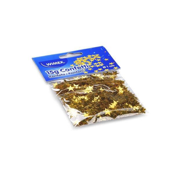 Metallic-Konfetti (PET) Sterne gold Ø10mm 15g [1 Beutel]