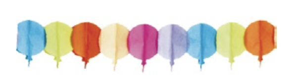 Papier-Girlande Luftballons Ø19cm x 4m [1 St.]