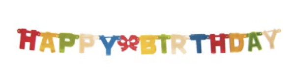 Girlande (PAP/ALU) "HAPPY BIRTHDAY" 11cm x 1,5m [1 St.]