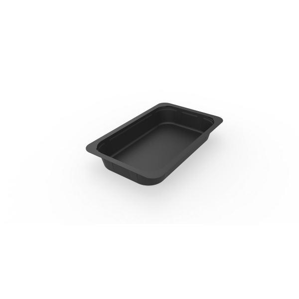 1/4 GN Menüschalen 263 x 161 x 40 mm Schwarz ungeteilt, 225 Stk/Krt (1 x 225 Stk)