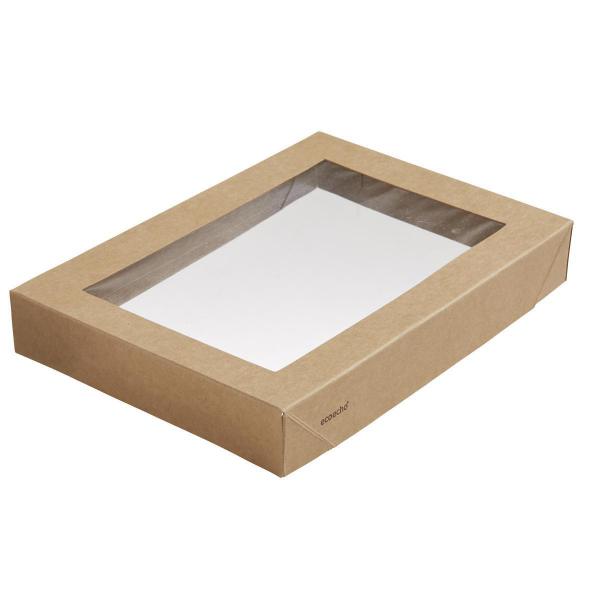 Viking Brick Deckel mit Fenster 1100 ml Braun, 300 Stk/Krt (1 x 300 Stk)