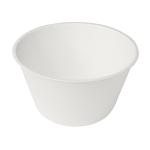 Bagasse Schale 47 cl Weiß ungeteilt, 350 Stk/Krt (10 x 35 Stk)