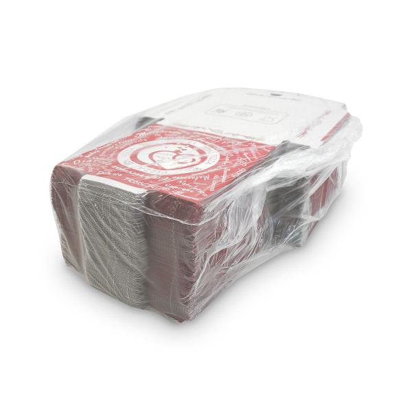 Pizzakarton (aus Mikrowellpappe) C4 weiß bedruckt 20 x 20 x 3 cm [100 St.]