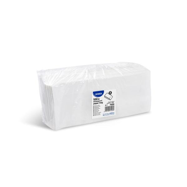 Papierbeutel (PAP/PE) 2-lagig fettdicht weiß 10,5+5,5 x 24 cm `1/2` [100 St.]