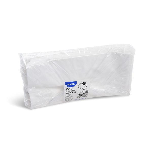 Papierbeutel (PAP/PE) 2-lagig fettdicht weiß 15+8 x 30 cm `Maxi` [100 St.]