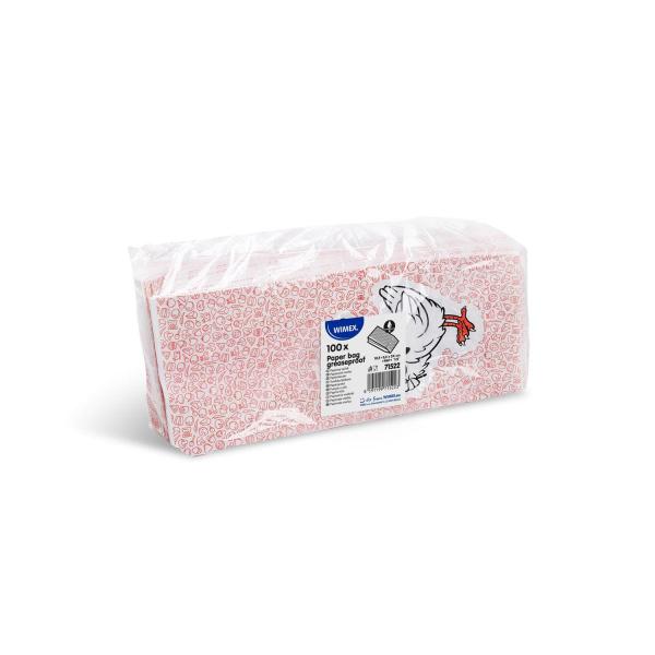 Papierbeutel (PAP/PE) 2-lagig fettdicht für Hähnchen 10,5+5,5 x 24 cm `1/2` [100 St.]