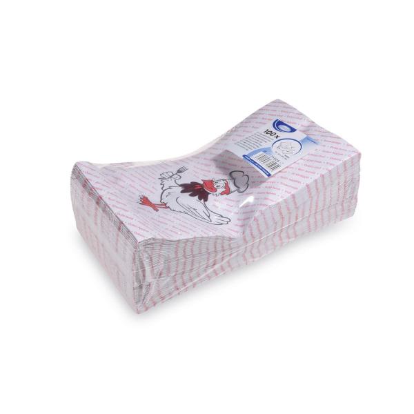 Papierbeutel (PAP/PE) 2-lagig fettdicht für Hähnchen 15+8 x 30 cm `Maxi` [100 St.]
