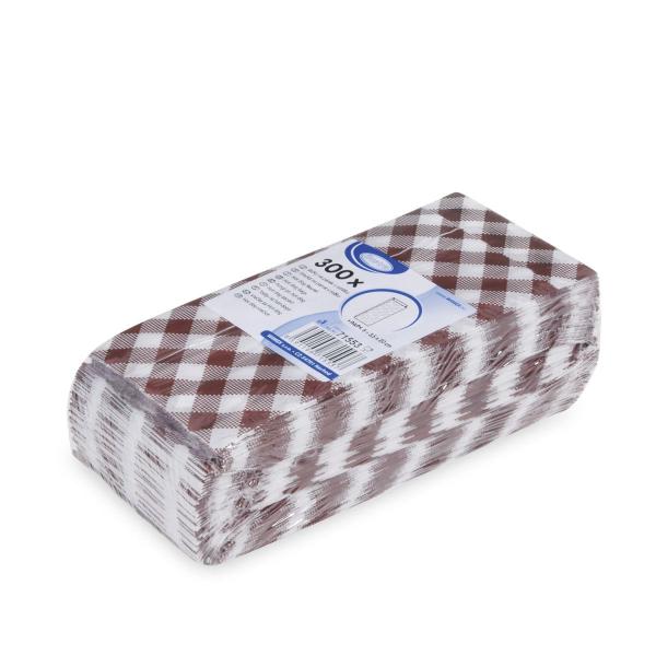 Papierbeutel Karo 9+2,5 x 20 cm für Streetfood [300 St.]