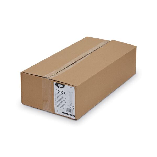Papier Faltenbeutel mit Fenster 12cm 22+5 x 34 cm [1000 St.]