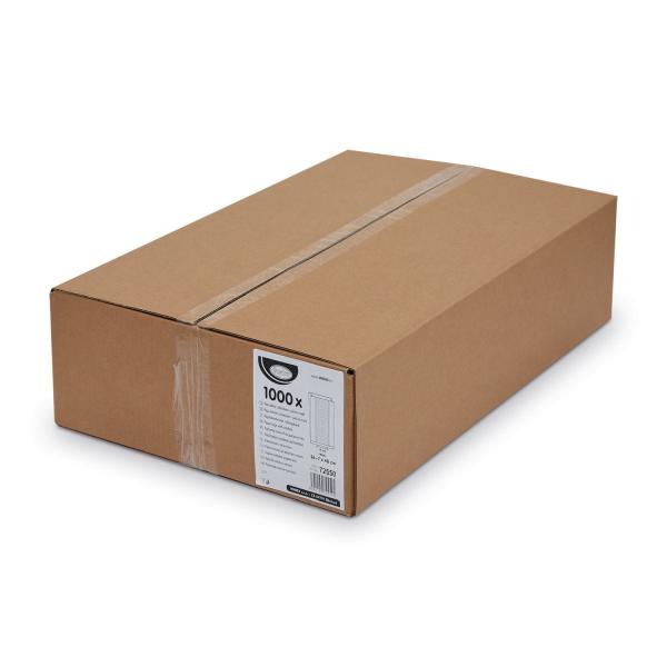 Papier Faltenbeutel mit Fenster 18cm 26+7 x 40 cm [1000 St.]