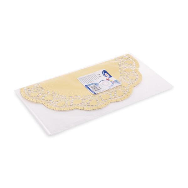 Deko-Tortenspitze (PAP/ALU) rund gold Ø32cm [4 St.]