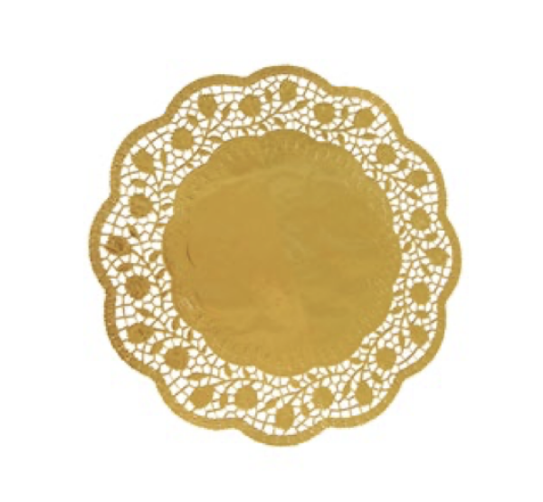 Deko-Tortenspitze (PAP/ALU) rund gold Ø32cm [4 St.]