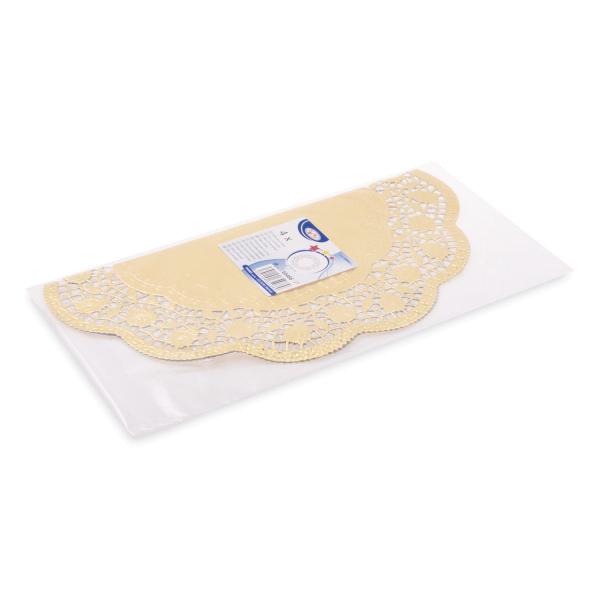 Deko-Tortenspitze (PAP/ALU) rund gold Ø36cm [4 St.]