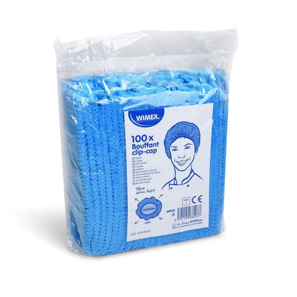 Vlieshaube (PP) blau [100 St.]