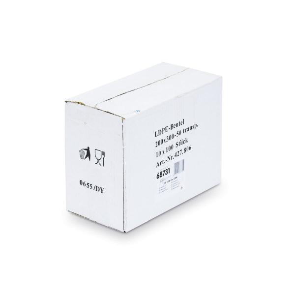 Flachbeutel (LDPE) transparent 20 x 30 cm Typ50 [1000 St.]