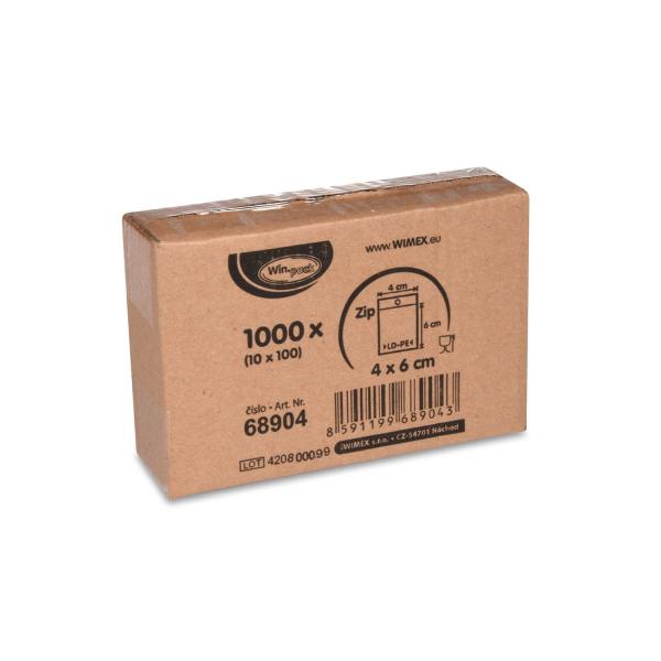 Schnellverschlussbeutel (LDPE) transparent 4 x 6 cm [1000 St.]