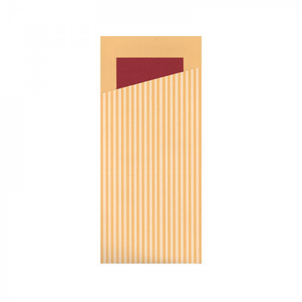 Bestecktaschen Klassik ocker/bordeaux 9x19,7cm 