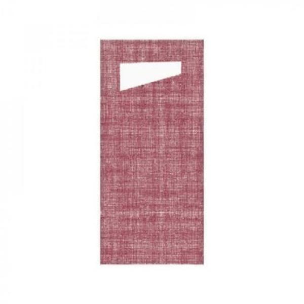 Bestecktaschen Harry bordeaux/weiß 9x19,7cm 