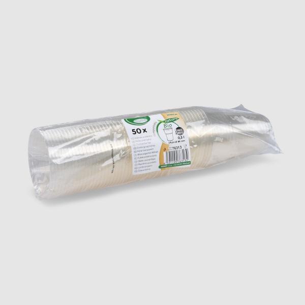 Trinkbecher (PLA) klar Ø84mm 0,3L [50 St.]