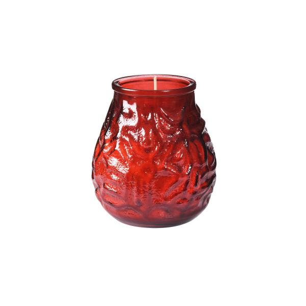 Kerzenglas Venezia 100 x Ø 100 mm 70 Std. Rot, 12 Stk/Krt (2 x 6 Stk)